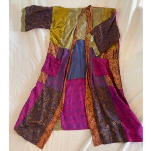 Multicolored Silk Robe